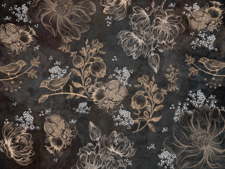 Фотообои Коричневые цветы Фотообои Коричневые цветы