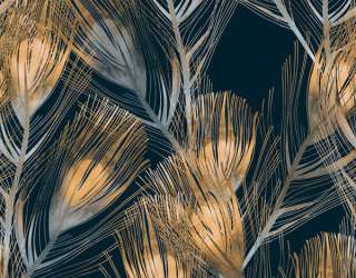 Фотошпалери золоті пір'я 34370