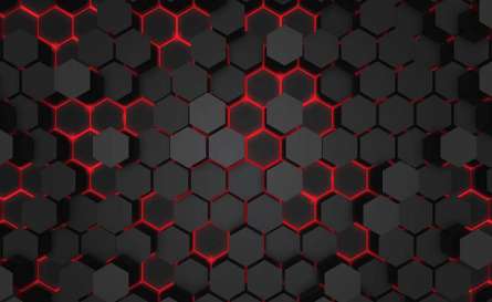 Фотошпалери чорні 3Д шестикутники