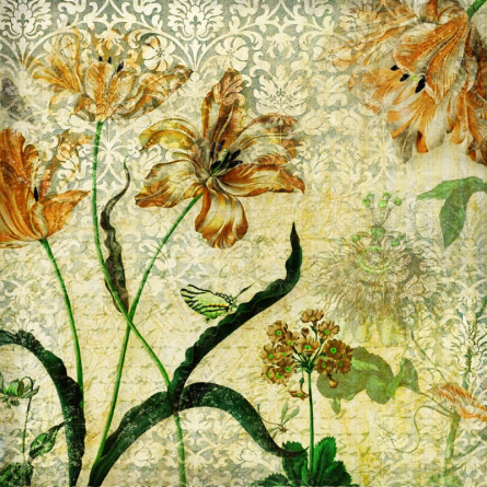 Фотообои Винтажные тюльпаны Фотообои Винтажные тюльпаны