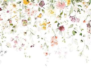 Фотошпалери акварельні квіти 32361