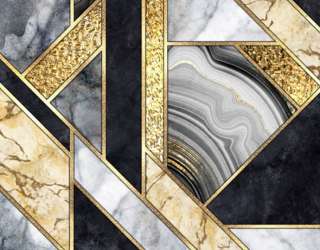 Фотошпалери мармур чб з золотом 27101g