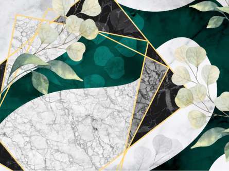 Фотообои Мрамор и ветки