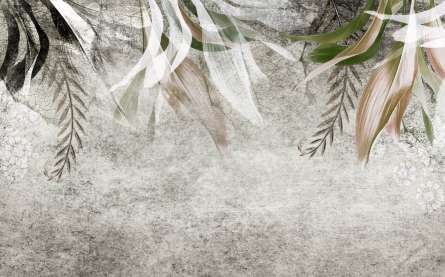 Фотошпалери Листя на бетоні Фотошпалери Листя на бетоні