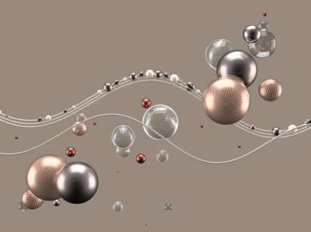 Фотошпалери Золоті кулі 3д