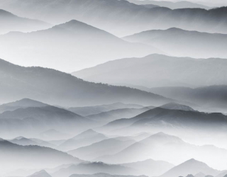 Фотообои горы в тумане 28252