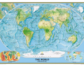 Фотообои Физическая карта мира 20102