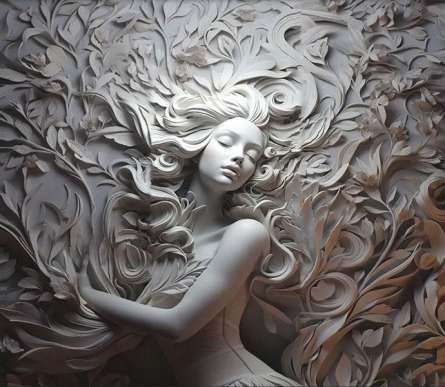 Фотошпалери Барелеф дівчина
