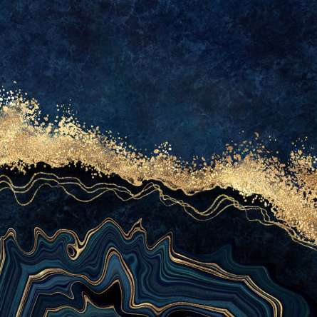 Фотообои Тёмный Fluid art в синих оттенках