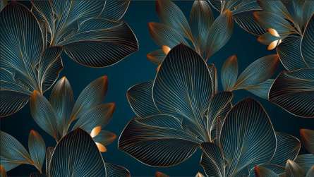 Фотошпалери 3Д листя об'ємні