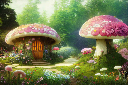 Фотошпалери казкові грибки