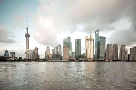 Фотошпалери Море, будинки, хмари Фотошпалери Море, будинки, хмари