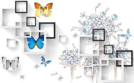 Фотошпалери 3д малюнок з геометрією