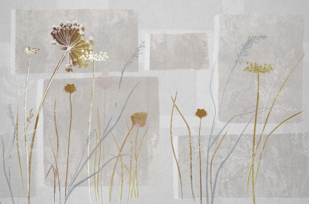 Фотошпалери сушені квіти на сірому дизайнерському тлі. Фотошпалери сушені квіти на сірому дизайнерському тлі.