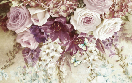 Фотошпалери асорті з квітів