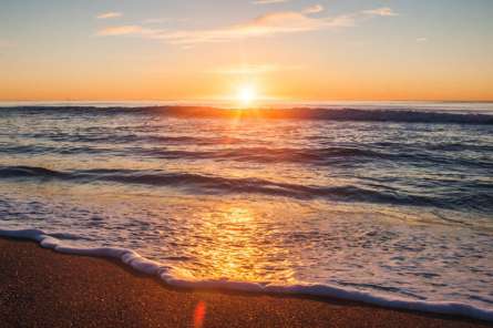 Фотошпалери захід на море