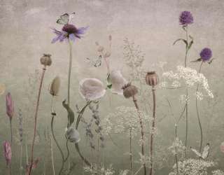 Фотошпалери польові дизайнерські квіти рожеві 34351_1