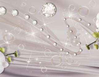 Фотошпалери білі орхідеї на тканини 21689