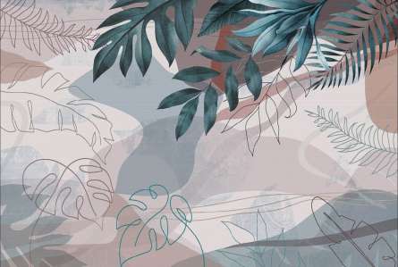 Фотошпалери тропічні листя