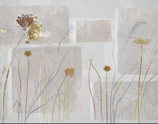 Фотошпалери сушені квіти на сірому дизайнерському тлі. 34378_1