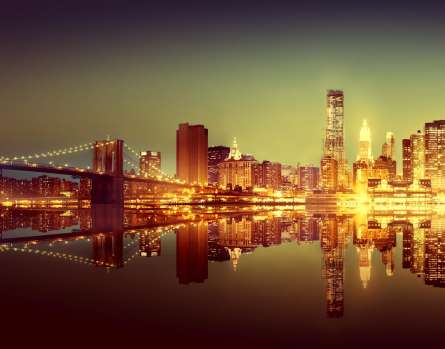 Фотошпалери місто жовті вогні