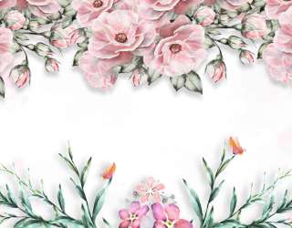 Фотошпалери Акварельні квіти 2173