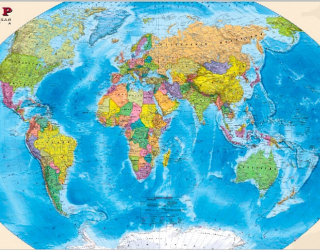 Фотообои карта Мира