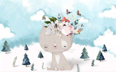 Фотошпалери котик