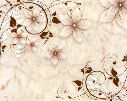 Фотошпалери квіти на тлі мармуру Фотошпалери квіти на тлі мармуру