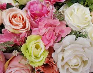 Фотошпалери квіти з тканини 21396