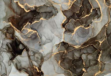 Фотошпалери Коричневий флюїд з золотом Фотошпалери Коричневий флюїд з золотом