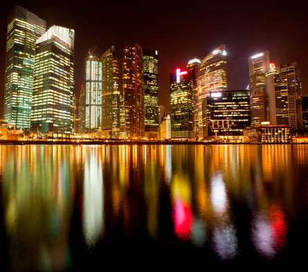 Фотошпалери Будинки,відблиски, вода Фотошпалери Будинки,відблиски, вода