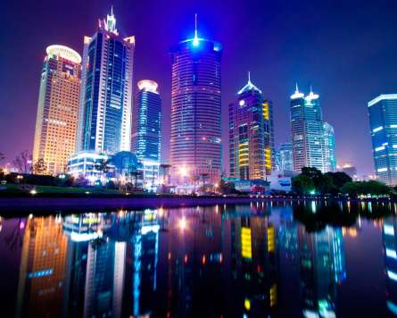 Фотошпалери Відображення Нью-Йорка у воді