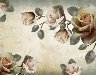 Фотошпалери троянди на бежевому фоні 21611