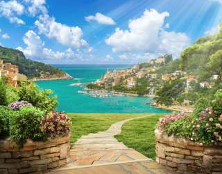 Фотообои Фреска от итальянского побережья 34283