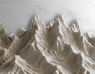 Фотошпалери 3Д гори бежеві з мармуром 34341_1