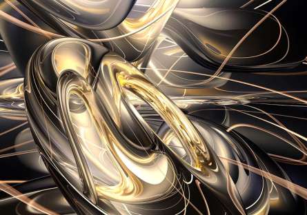 Фотошпалери золота Абстракція з ефектом 3д Фотошпалери золота Абстракція з ефектом 3д