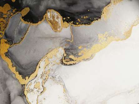 Фотошпалери чб флюїд з золотом Фотошпалери чб флюїд з золотом