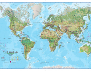 Фотообои Вся карта мира 20270