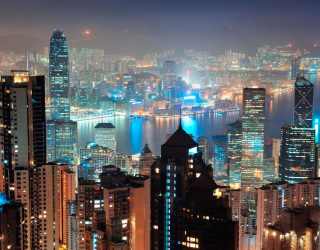 Фотообои Вид сверху в Гонконге 13775