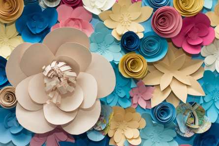 Фотошпалери різнокольорові квіти буажные