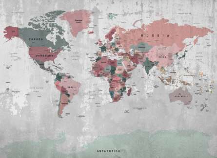 Фотошпалери Карта на бетоні