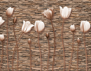 Фотообои Тюльпаны на каменном фоне 20203