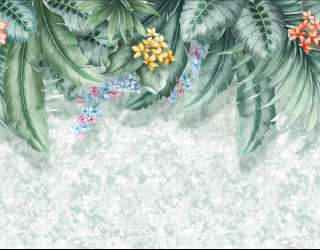 Фотошпалери тропічні листя 31489