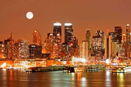 Фотошпалери Місяць, ніч, New York Фотошпалери Місяць, ніч, New York
