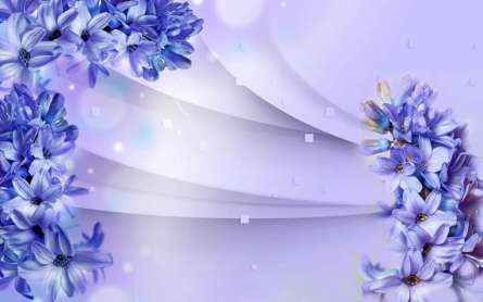 Фотошпалери фіолетові гіацинти 3д