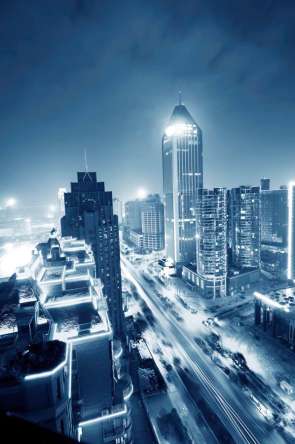 Фотошпалери Місто в синяві Фотошпалери Місто в синяві