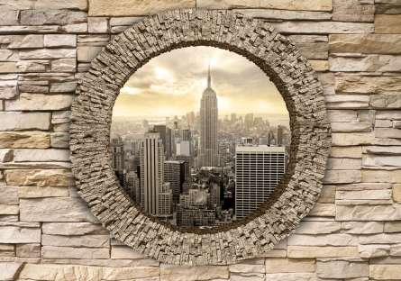 Фотошпалери Вид з вікна висотки Фотошпалери Вид з вікна висотки