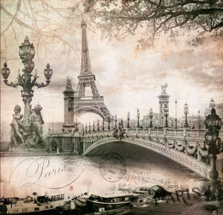 ФотообоиВинтажный париж ФотообоиВинтажный париж