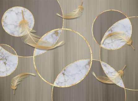 Фотошпалери пір'я золоті Фотошпалери пір'я золоті